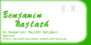 benjamin majlath business card